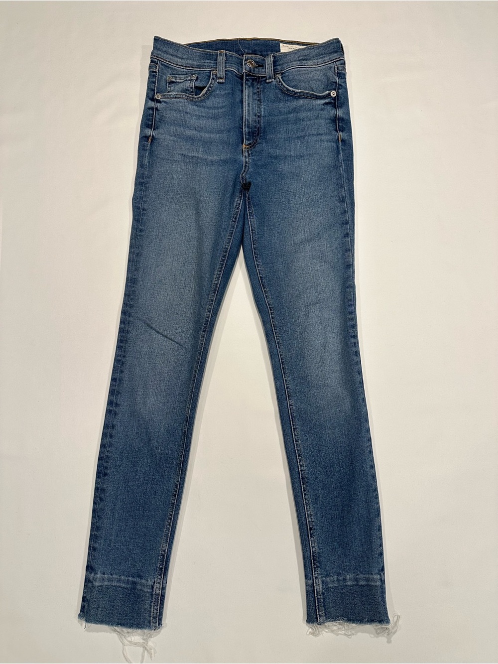 rag & bone high rise ankle skinny jeans levee wash size 27